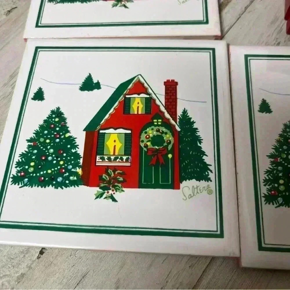 Vintage 1985 Himark Boxed Ceramic Trivet Set - Saltera - Picture 5 of 7